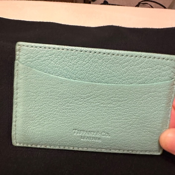 Tiffany & Co. Tiffany Aqua Leather Card Case Holder - Picture 1 of 9
